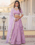 Designer Wedding Party Wear Heavy Lehenga Choli Collection Purple Pure Dyeable Viscose Jacquard Lehenga Choli Front View
